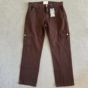 Revice Cargo Pants Womens 30 Straight Leg Brown Cotton USA Made